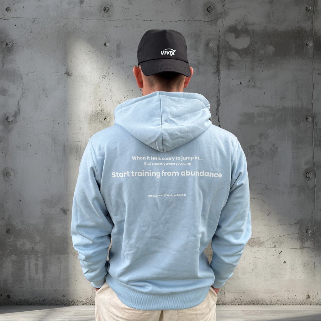 Sky Blue Hoodie – Vivex | Bæredygtig Unisex Hættetrøje i Regular Fit