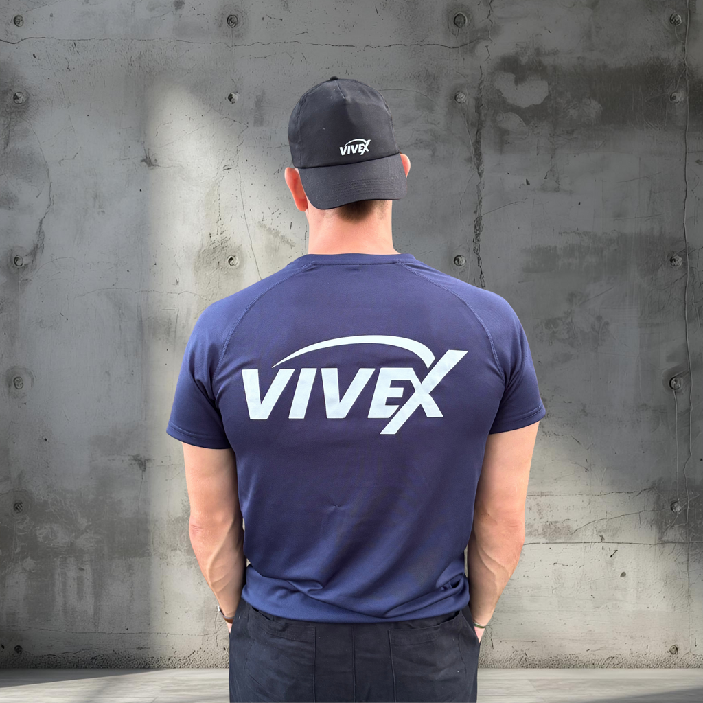 Navy Blue Trænings T-shirt – Vivex Performance Tee | Unisex Sportswear