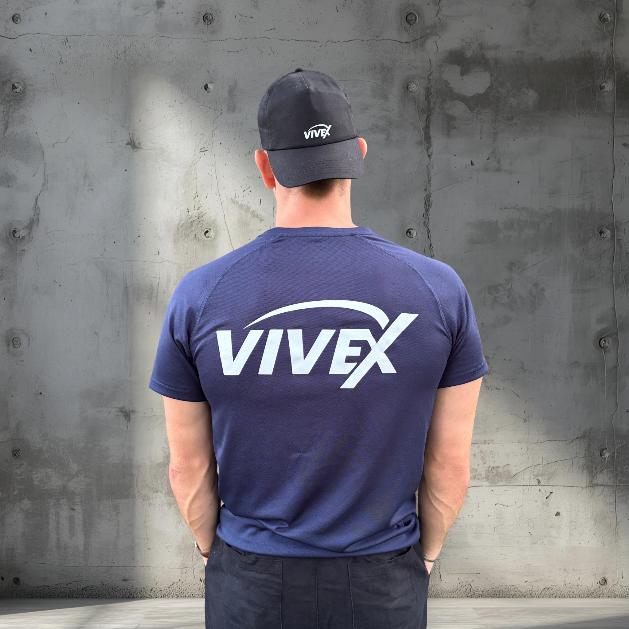 Navy Blue Trænings T-shirt – Vivex Performance Tee | Unisex Sportswear